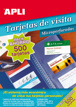 Tarjetas de Visita Apli Pack 500 Tarjetas de Visita Ahorro 200g 90 X 50,8 mm