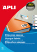 Etiquetas Opaco Apli 25.4x10 mm 20 Hojas