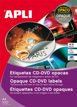 Etiquetas Cd-dvd Permanente Opacas Ext ø 117 Int ø 18