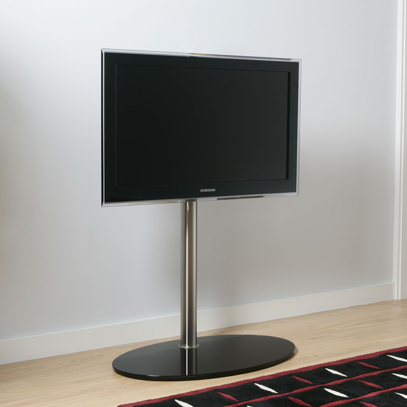 Soporte con ruedas para TV Reflecta 65P-Shelf, color Negro