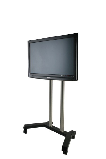 Soporte con ruedas para TV Reflecta 65P-Shelf, color Negro